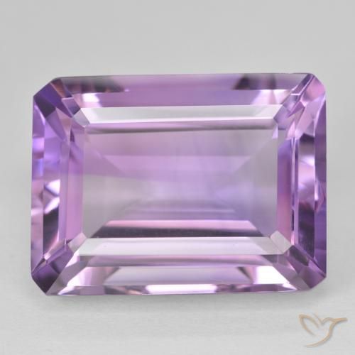 22.05ct 天然 Medium Light Purplish-Violet アメジスト, エメラルドカット, VVS