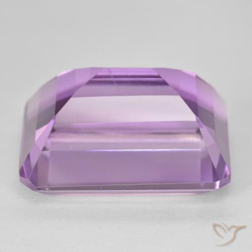 25.46カラットの天然Medium Light Purplish-Violetアメジスト、八角形 / エメラルドカット、VVS