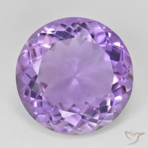 22.21ct 天然 ミディアムバイオレット アメジスト, ラウンド, VVS-VS