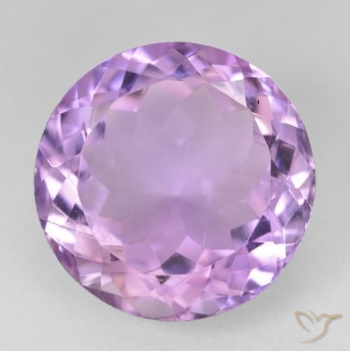 14.47ct 天然 ミディアムピンクバイオレット アメジスト, ラウンド, VVS-VS
