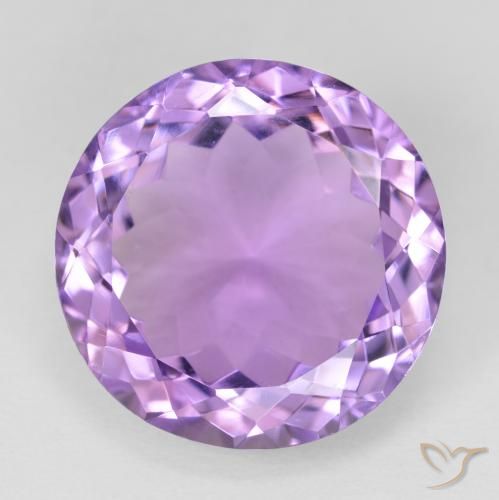 13.48ct 天然 ミディアムバイオレット アメジスト, ラウンド, VVS-VS