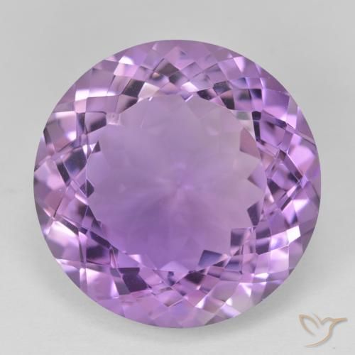 25.45ct 天然 Medium Light Purplish-Violet アメジスト, ラウンド, VVS