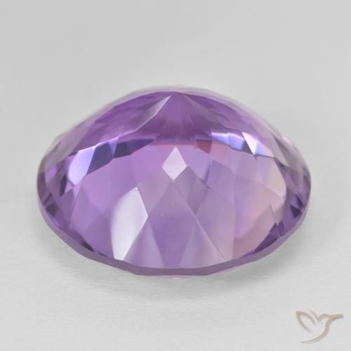 25.45カラットの天然Medium Light Purplish-Violetアメジスト、ラウンド、VVS