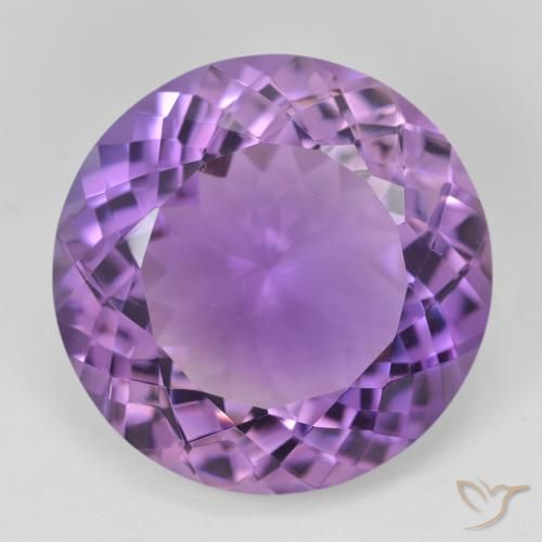23.46ct 天然 Medium Light Purplish-Violet アメジスト, ラウンド, VVS