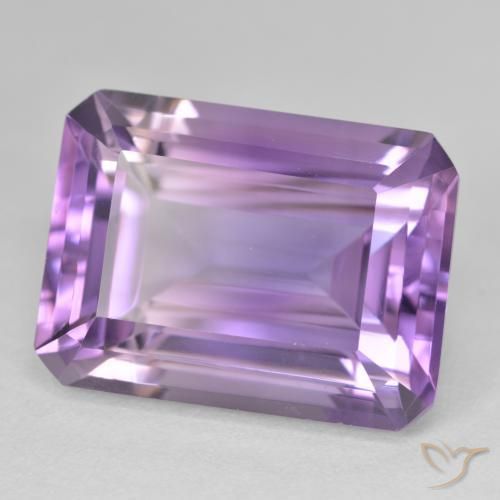 23.51ct 天然 ミディアムパープルがかったバイオレット アメジスト, エメラルドカット, VVS-VS