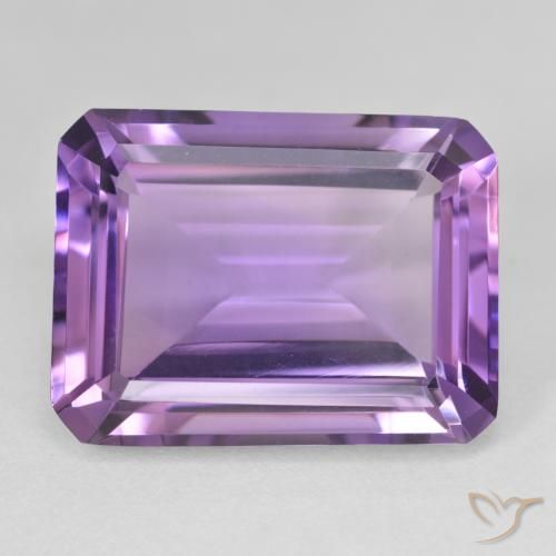 21.16ct 天然 ピンクがかったバイオレット アメジスト, エメラルドカット, VVS