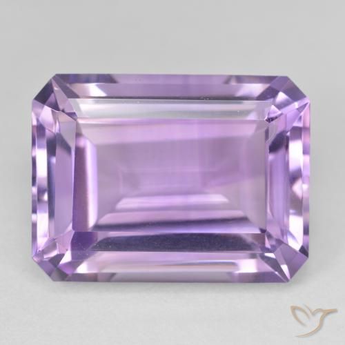 23.50ct 天然 ピンクがかったバイオレット アメジスト, エメラルドカット, VVS