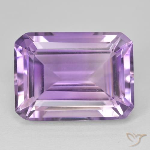 24.01カラットの天然Medium Light Purplish-Violetアメジスト、八角形 / エメラルドカット、VVS