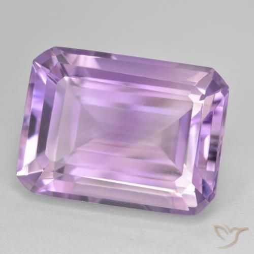 24.01カラットの天然Medium Light Purplish-Violetアメジスト、八角形 / エメラルドカット、VVS
