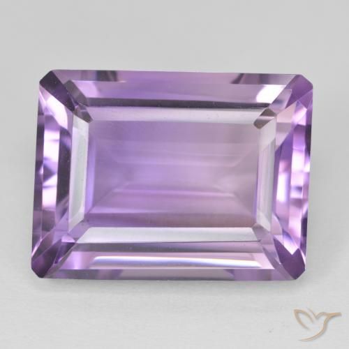 22.54ct 天然 Medium Light Purplish-Violet アメジスト, エメラルドカット, VVS