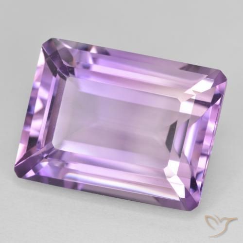 22.54カラットの天然Medium Light Purplish-Violetアメジスト、八角形 / エメラルドカット、VVS
