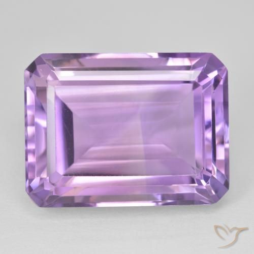24.90ct 天然 ピンクがかったバイオレット アメジスト, エメラルドカット, VVS