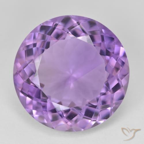 24.86ct 天然 ピンクがかったバイオレット アメジスト, ラウンド, VVS