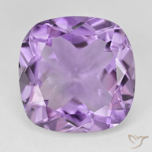 20.42ct 天然 ミディアムバイオレット アメジスト, クッション, VVS