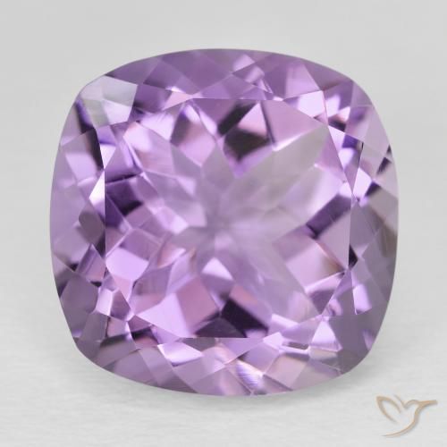 12.25ct 天然 ミディアムピンクバイオレット アメジスト, クッション, VVS