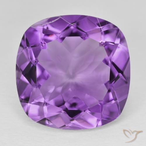 19.52ct 天然 ミディアムパープルがかったバイオレット アメジスト, クッション, VS