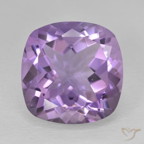12.47ct 天然 ミディアムバイオレット アメジスト, クッション, VVS