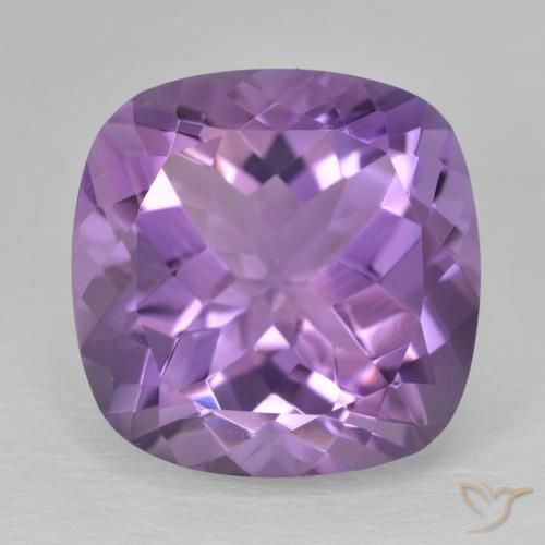 12.54ct 天然 Medium Light Purplish-Violet アメジスト, クッション, VVS-VS