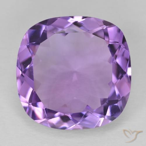 12.20ct 天然 ミディアムバイオレット アメジスト, クッション, VVS-VS
