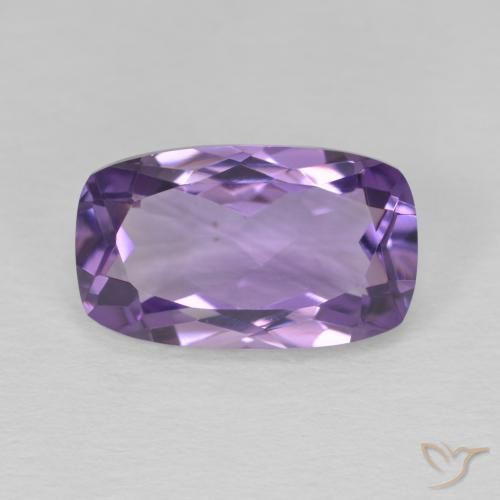 5.86ct 天然 ミディアムバイオレット アメジスト, クッション, VVS