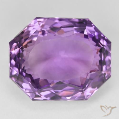 27.56ct 天然 ミディアムパープルがかったバイオレット アメジスト, エメラルドカット, VVS