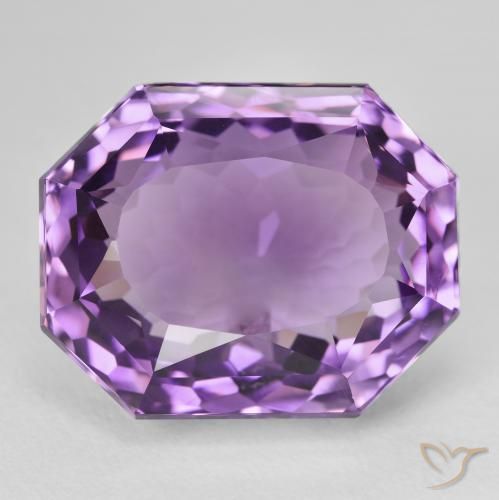 26.95ct 天然 パープルがかったバイオレット アメジスト, エメラルドカット, VVS
