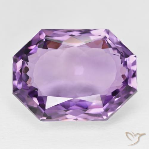 26.72ct 天然 濃いパープルがかったバイオレット アメジスト, エメラルドカット, VVS