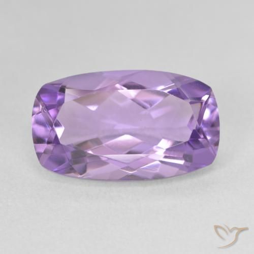 5.38ct 天然 ミディアムバイオレット アメジスト, クッション, VVS-VS