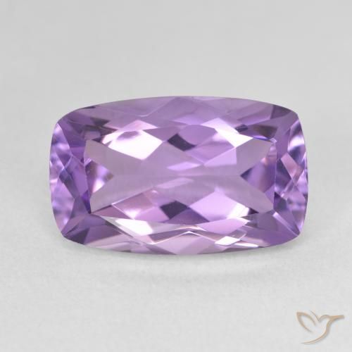 6.39ct 天然 ミディアムバイオレット アメジスト, クッション, VVS-VS
