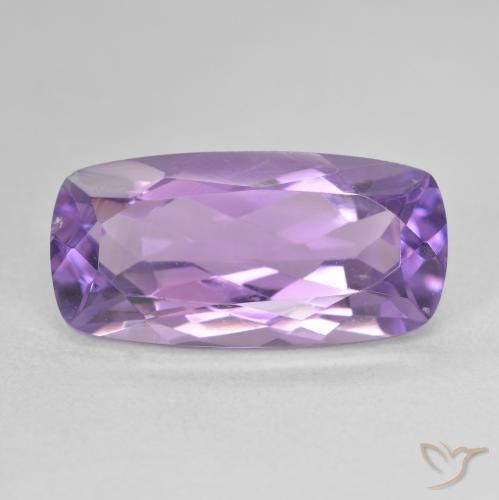 8.04ct 天然 ミディアムバイオレット アメジスト, クッション, VVS-VS