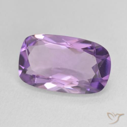 5.17カラットの天然Medium Light Purplish-Violetアメジスト、クッション、VVS-VS