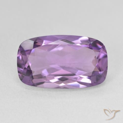 5.54カラットの天然Medium Light Purplish-Violetアメジスト、クッション、VVS-VS
