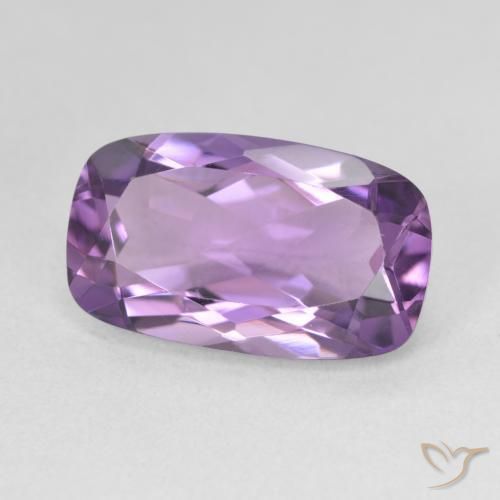 5.54カラットの天然Medium Light Purplish-Violetアメジスト、クッション、VVS-VS