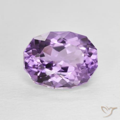 3.04ct 天然 Medium Light Purplish-Violet アメジスト, 楕円形, VVS