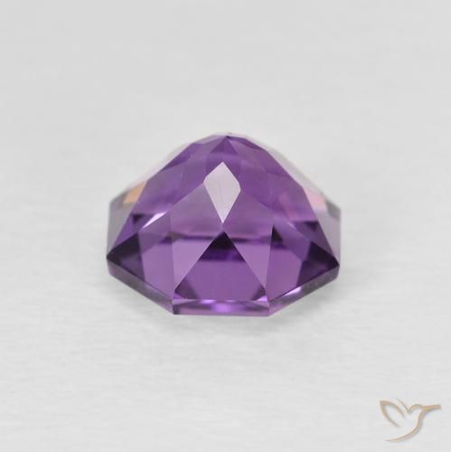 1.29カラットの天然Medium Light Purplish-Violetアメジスト、八角形 / エメラルドカット、VVS