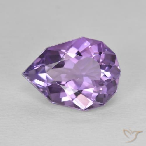 3.64ct 天然 ディープバイオレット アメジスト, 洋梨の形, VS-SI