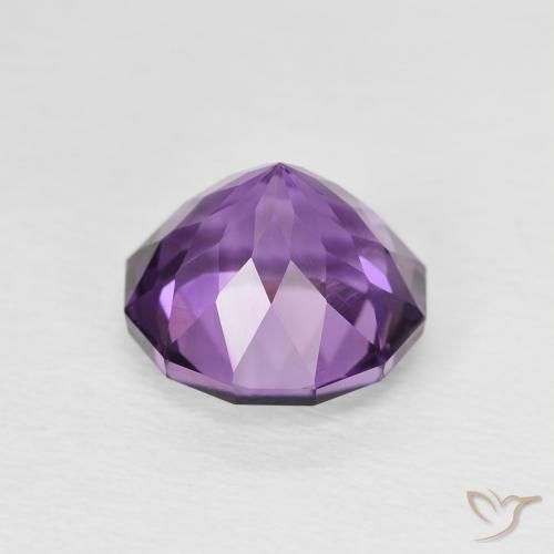 2.37カラットの天然Medium Light Purplish-Violetアメジスト、ラウンド、VVS-VS