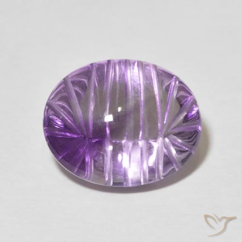 6.74ct 天然 パープルがかったバイオレット アメジスト, 楕円形, 透明