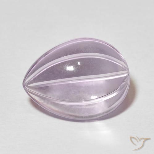 5.93ct 天然 ライトバイオレット アメジスト, 洋梨の形, 透明
