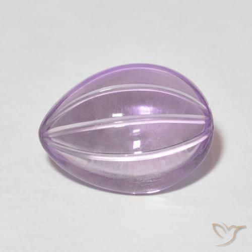 5.67ct 天然 ライトバイオレット アメジスト, 洋梨の形, 透明