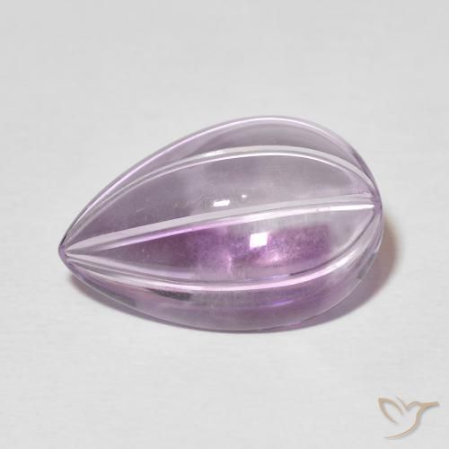 7.63ct 天然 ピンクがかったバイオレット アメジスト, 洋梨の形, 透明