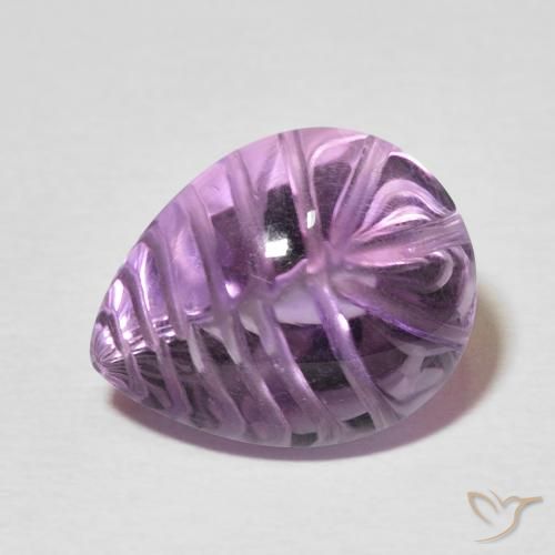 7.68ct 天然 Medium Dark-Violet アメジスト, 洋梨の形, 透明