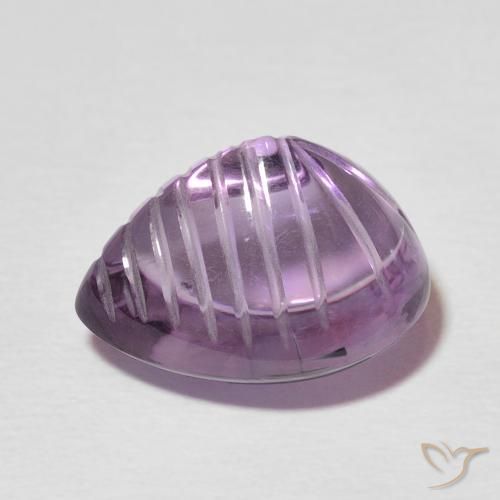 7.68カラットの天然Medium Dark-Violetアメジスト、洋梨の形、透明