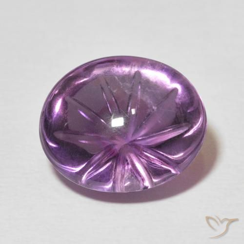 7.79ct 天然 ミディアムバイオレット アメジスト, 楕円形, 透明
