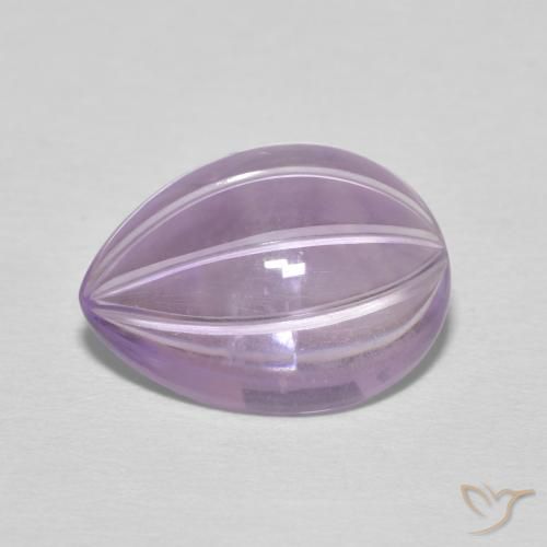 4.82ct 天然 ピンクがかったバイオレット アメジスト, 洋梨の形, 透明