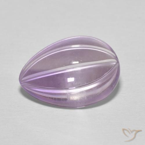 5.09ct 天然 アイリスバイオレット アメジスト, 洋梨の形, 透明
