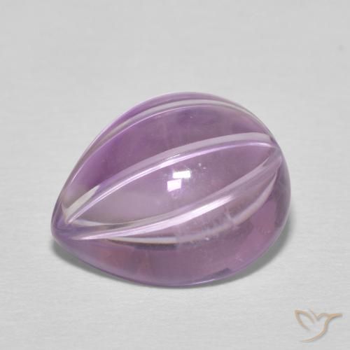 6.08ct 天然 サングリアバイオレット アメジスト, 洋梨の形, 透明