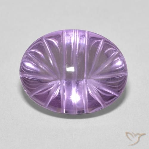 8.66カラットの天然Medium Light Purplish-Violetアメジスト、楕円形、透明