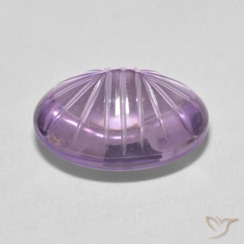 8.66カラットの天然Medium Light Purplish-Violetアメジスト、楕円形、透明