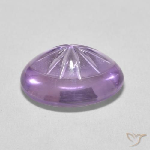 5.74カラットの天然Medium Light Purplish-Violetアメジスト、楕円形、透明